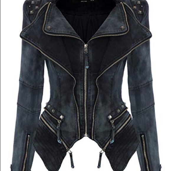 Structured Denim Jacket Black Size L - Picture 8 of 8